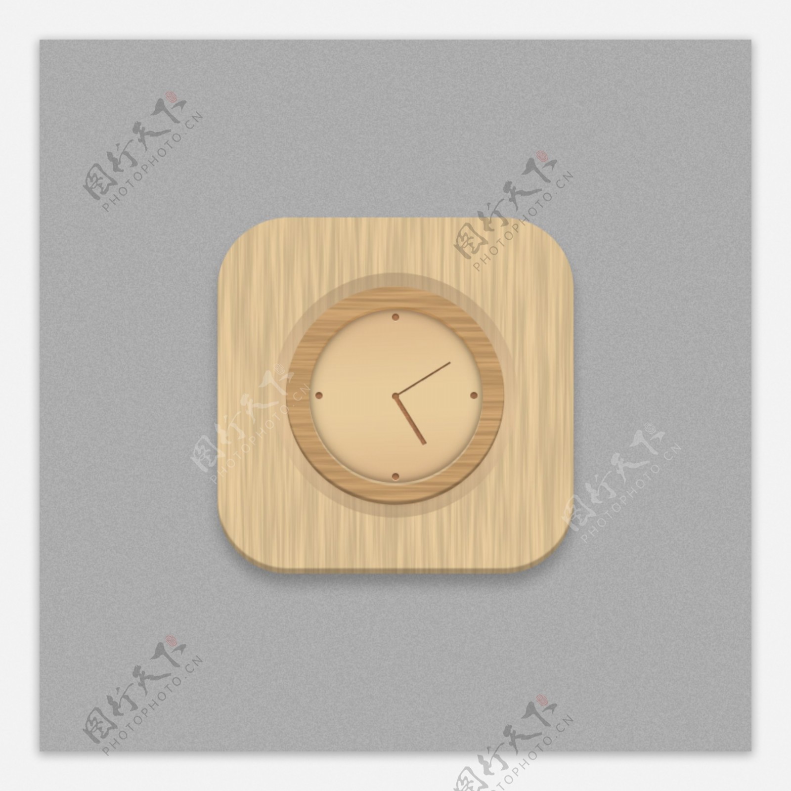 时钟时间图标手机主题木纹APP可商用元素