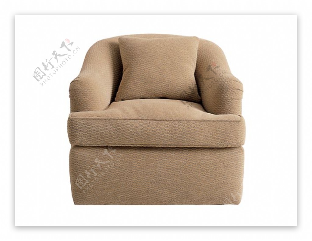 舒适田园纯色扶手沙发椅素材