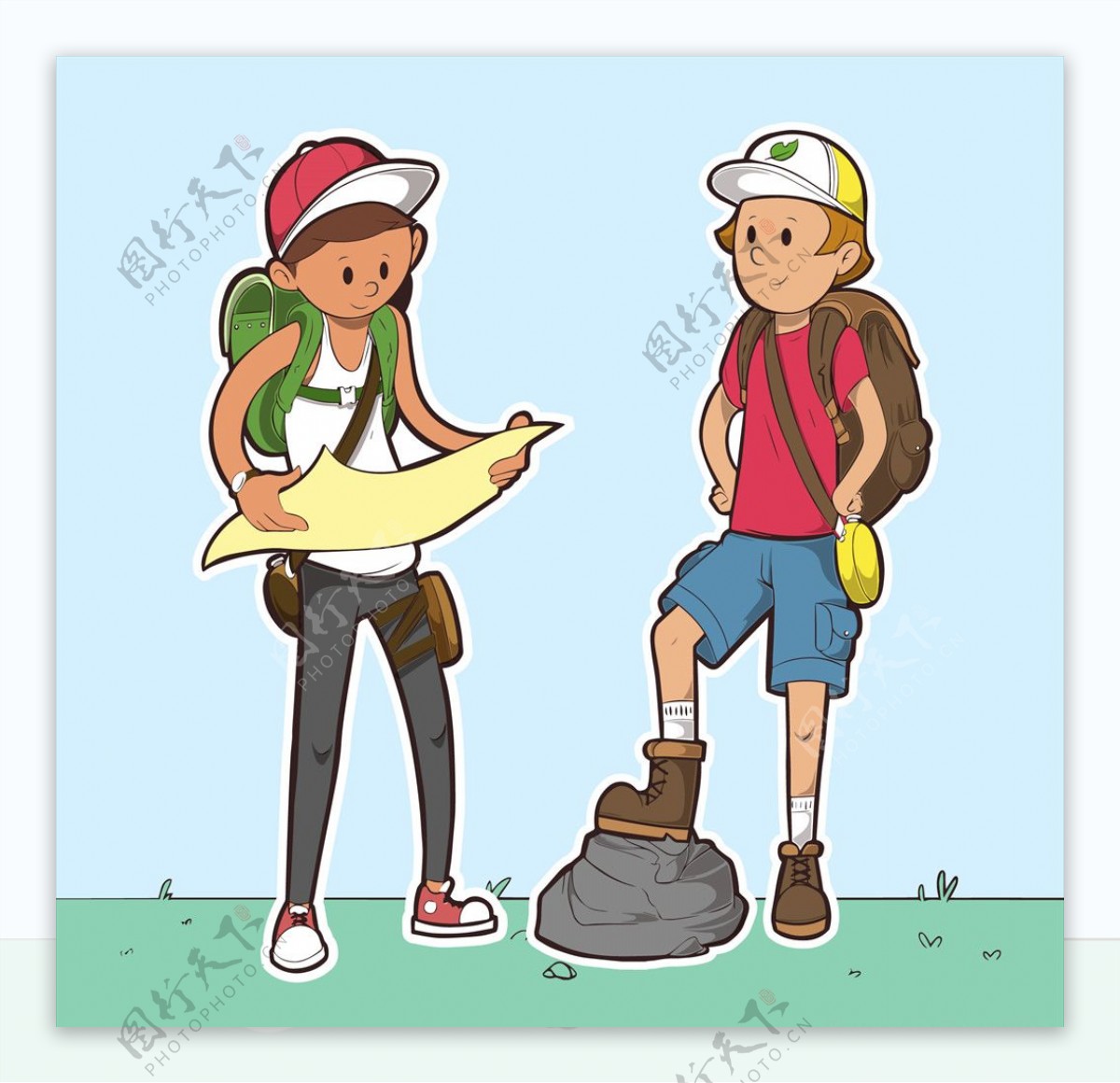 卡通旅行人物图片素材-编号30485445-图行天下