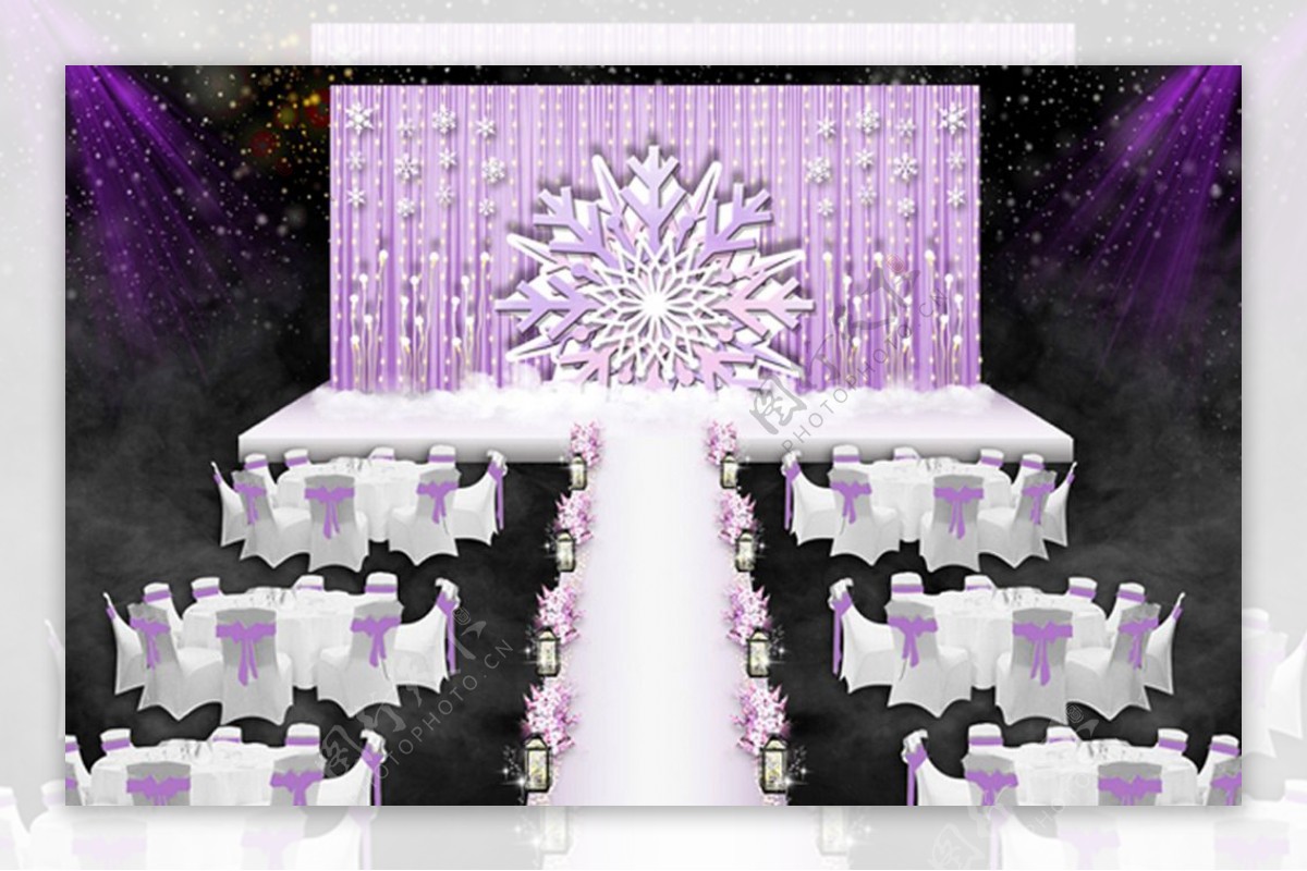 淡紫色雪花婚礼