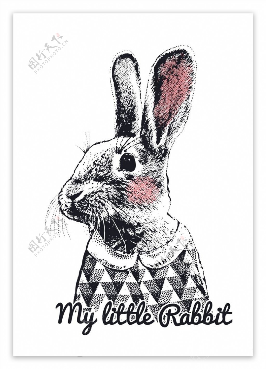 可爱卡通手绘兔子