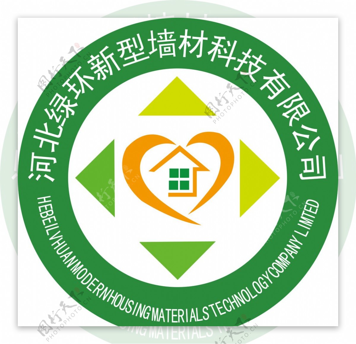 河北绿环新型墙材logo