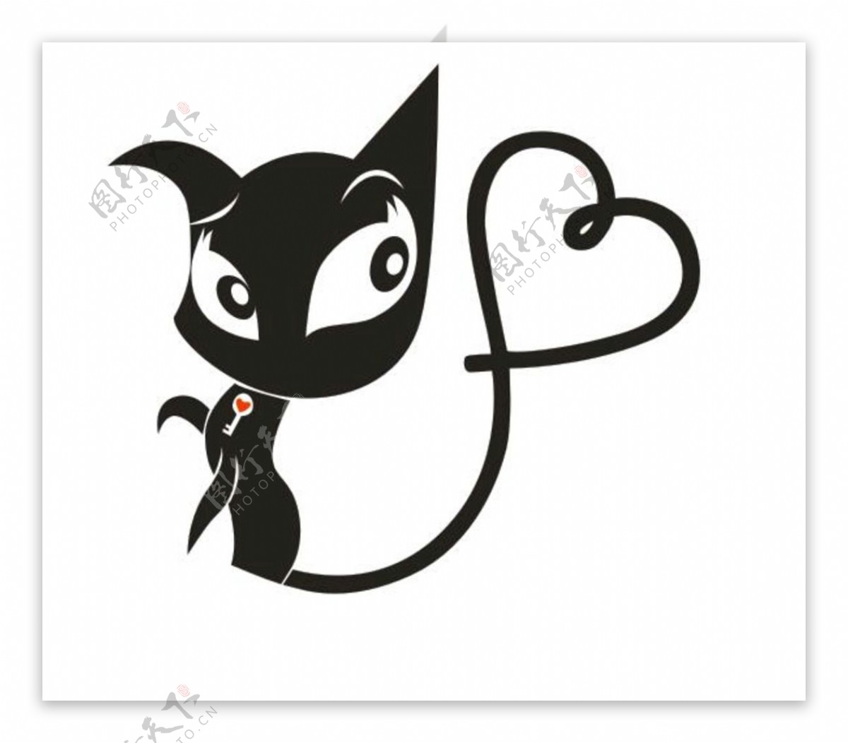 黑猫壁纸卡通-千图网