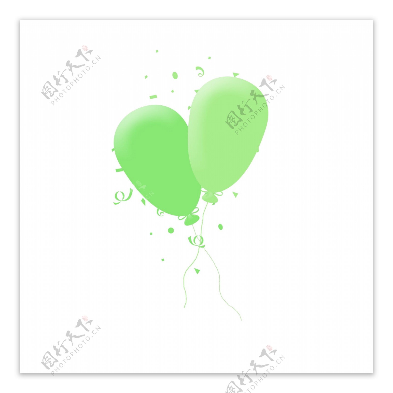 漂浮气球彩色漂浮气球碎纸装饰卡通气球素材