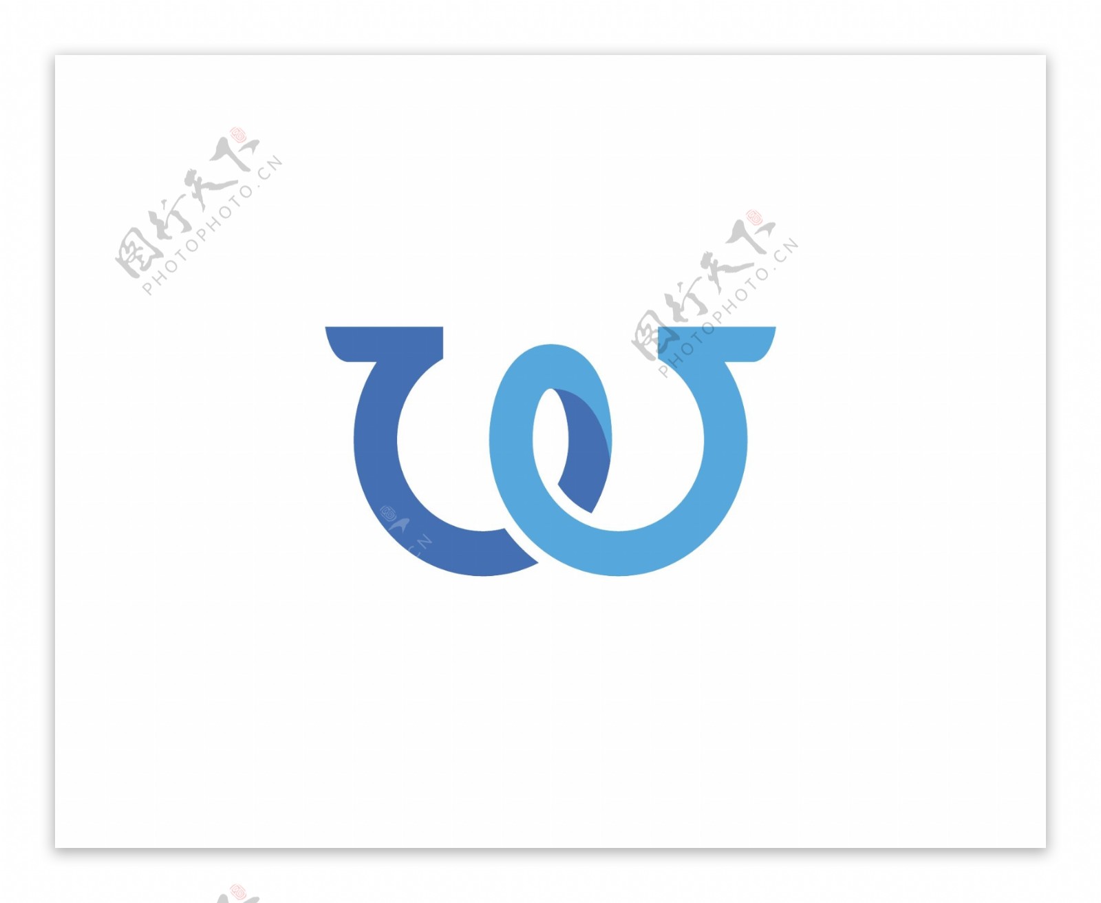 互联网字母造型logo标志标签