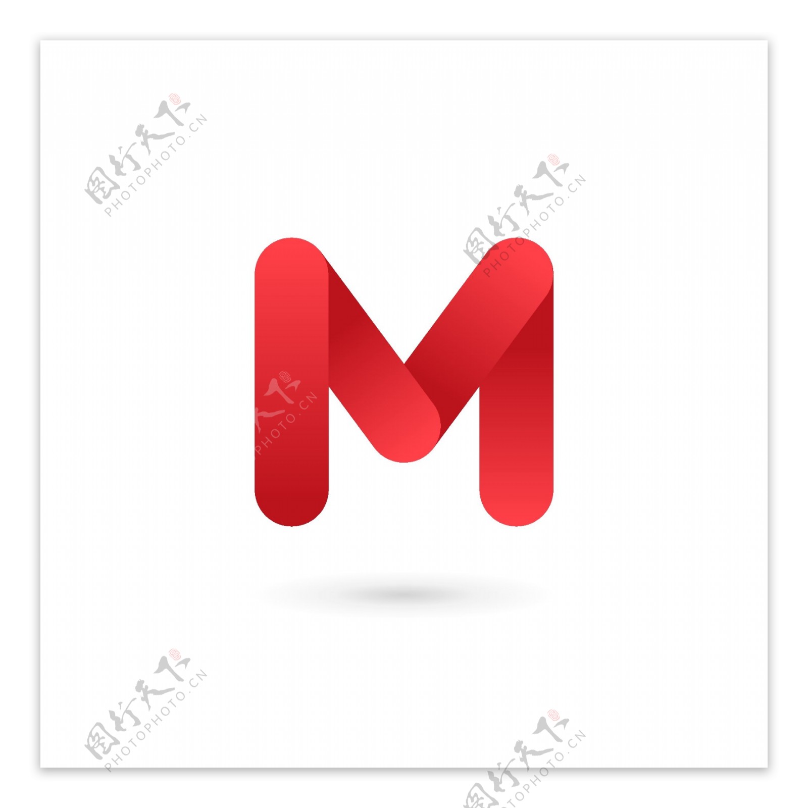 互联网邮箱logo红色简约logo