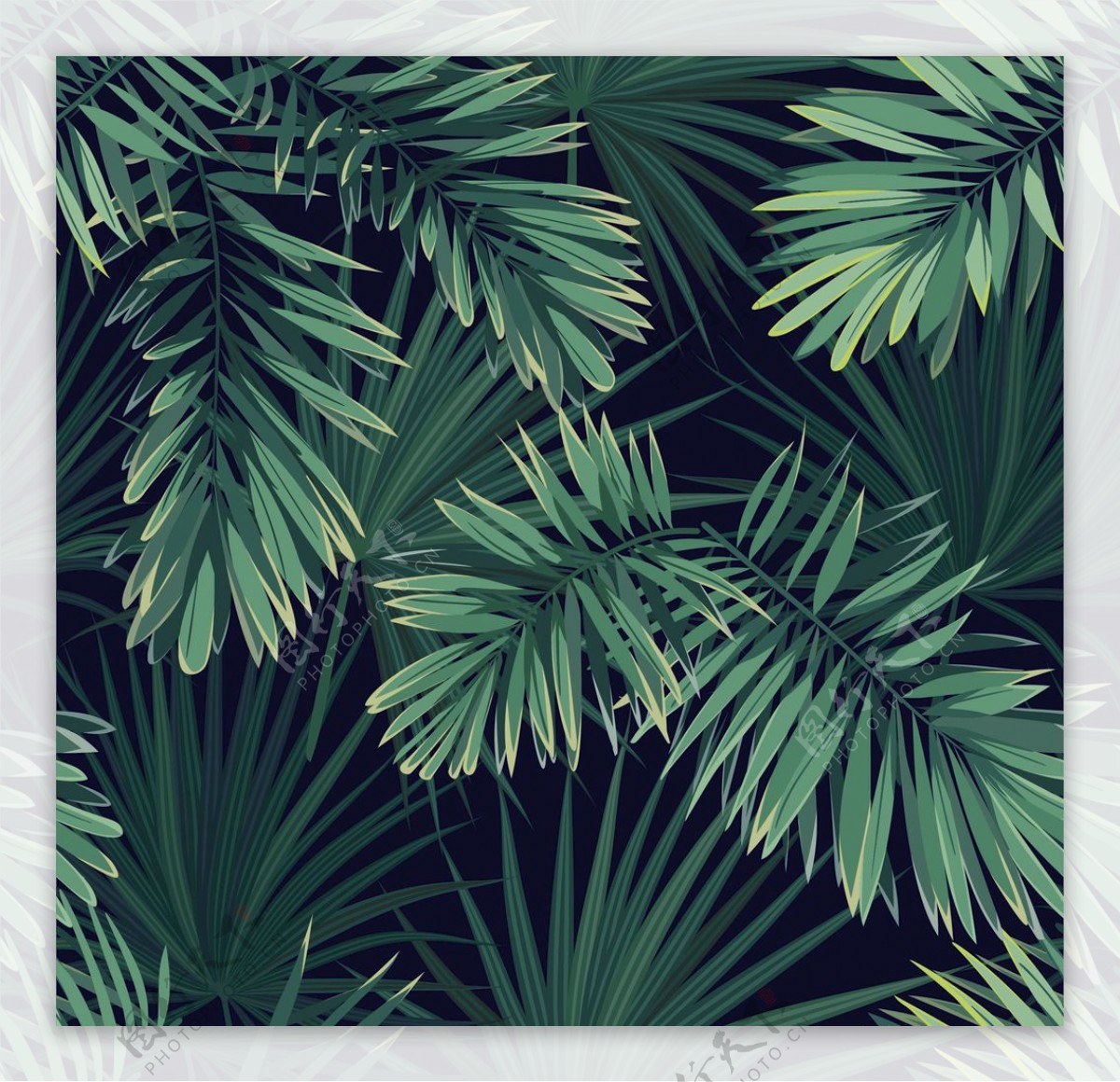 热带植物森系背景