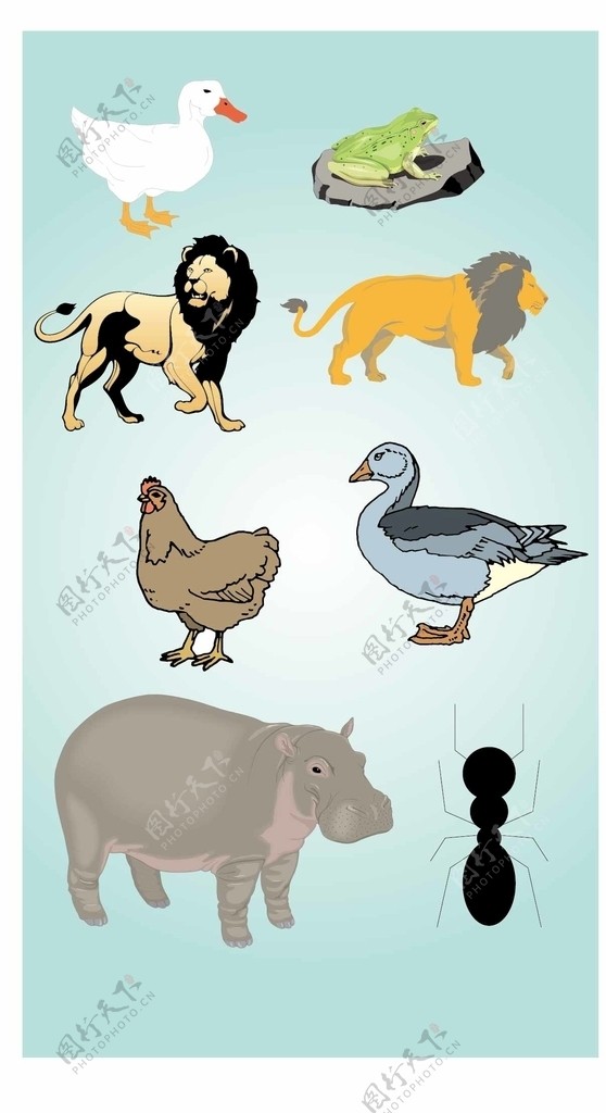 矢量卡通动物系列