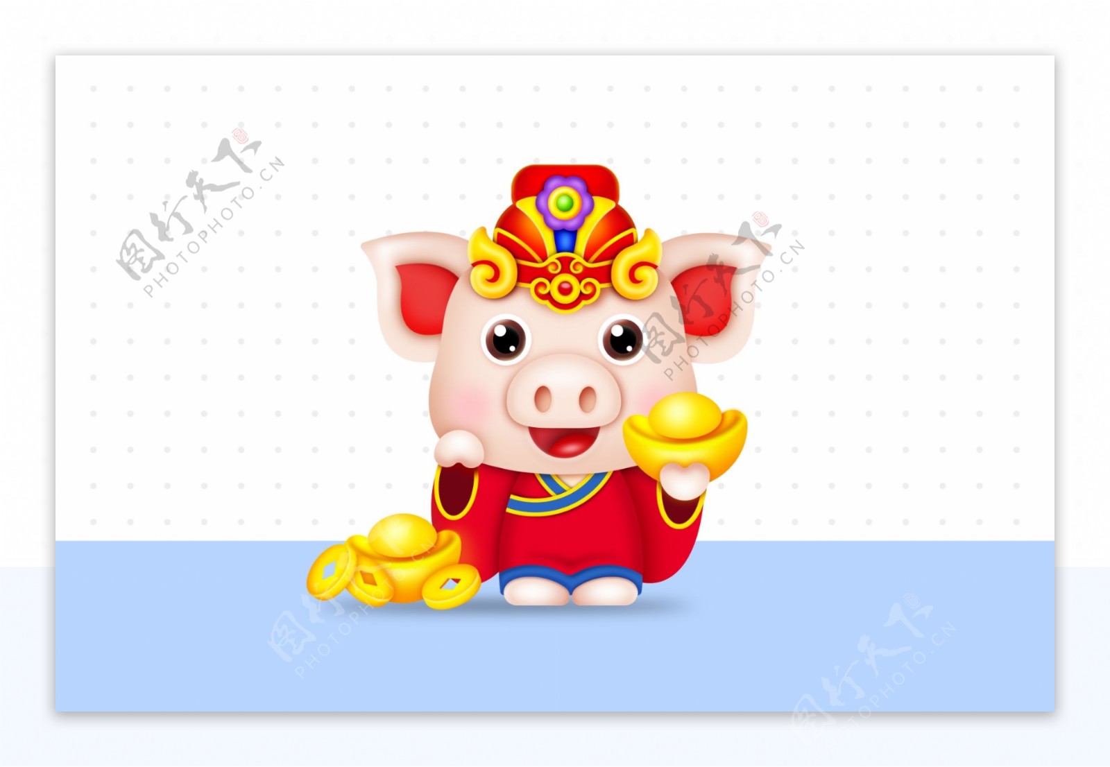 猪年吉祥插画图片下载-正版图片400695233-摄图网