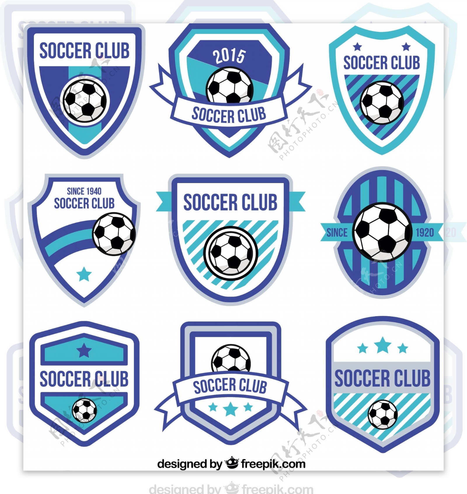 体育足球徽章