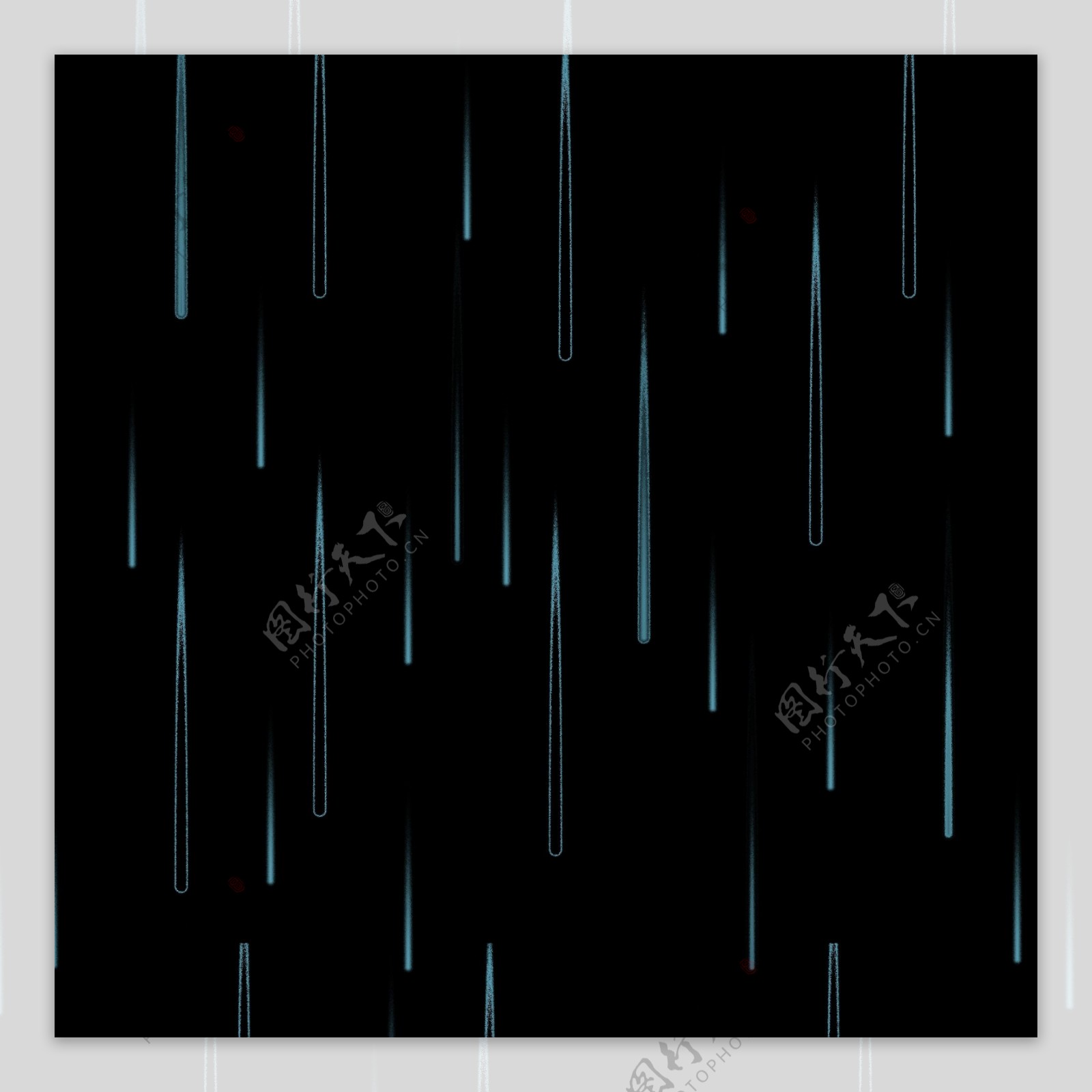 雨滴下雨蓝色装饰素材设计