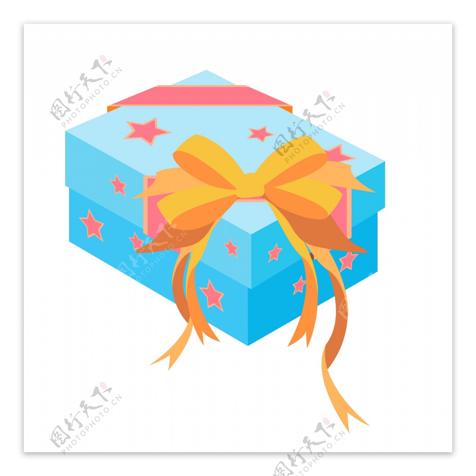 蝴蝶结彩带礼品盒礼物盒可商用元素