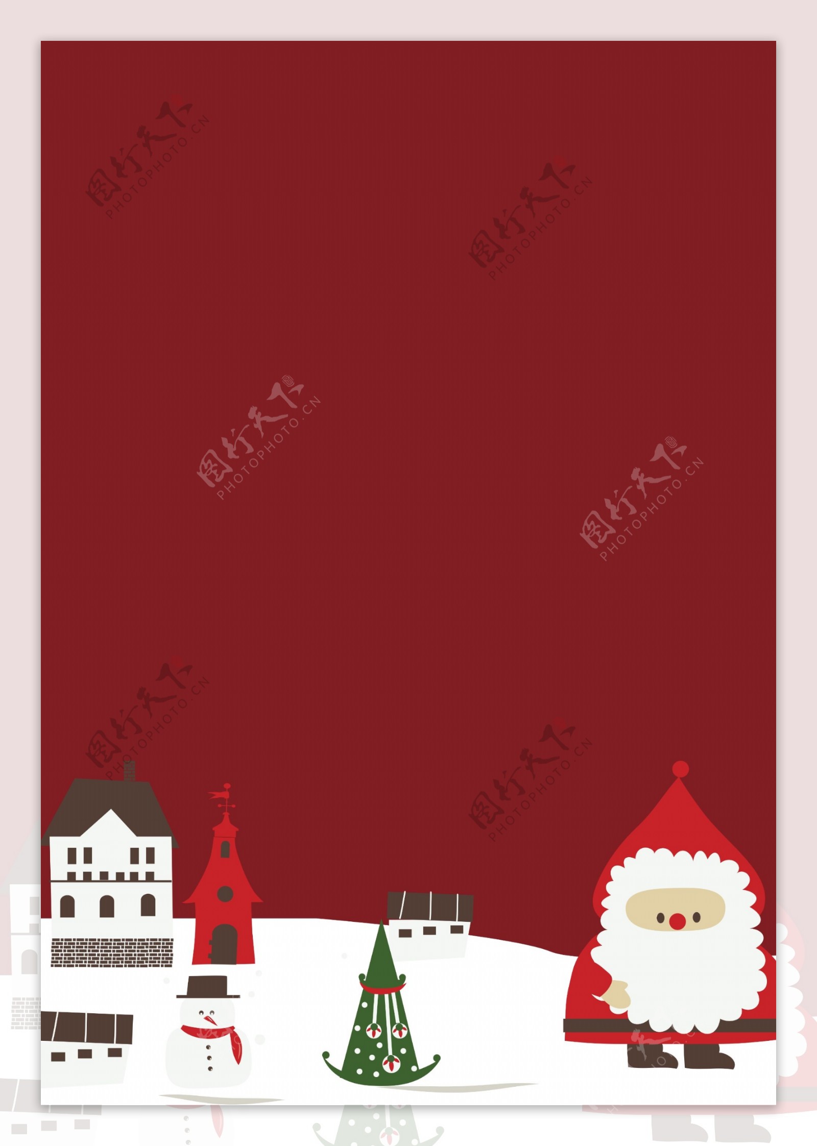 简约红色圣诞节背景设计