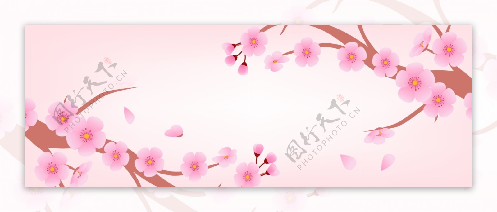 粉色花卉节日背景素材