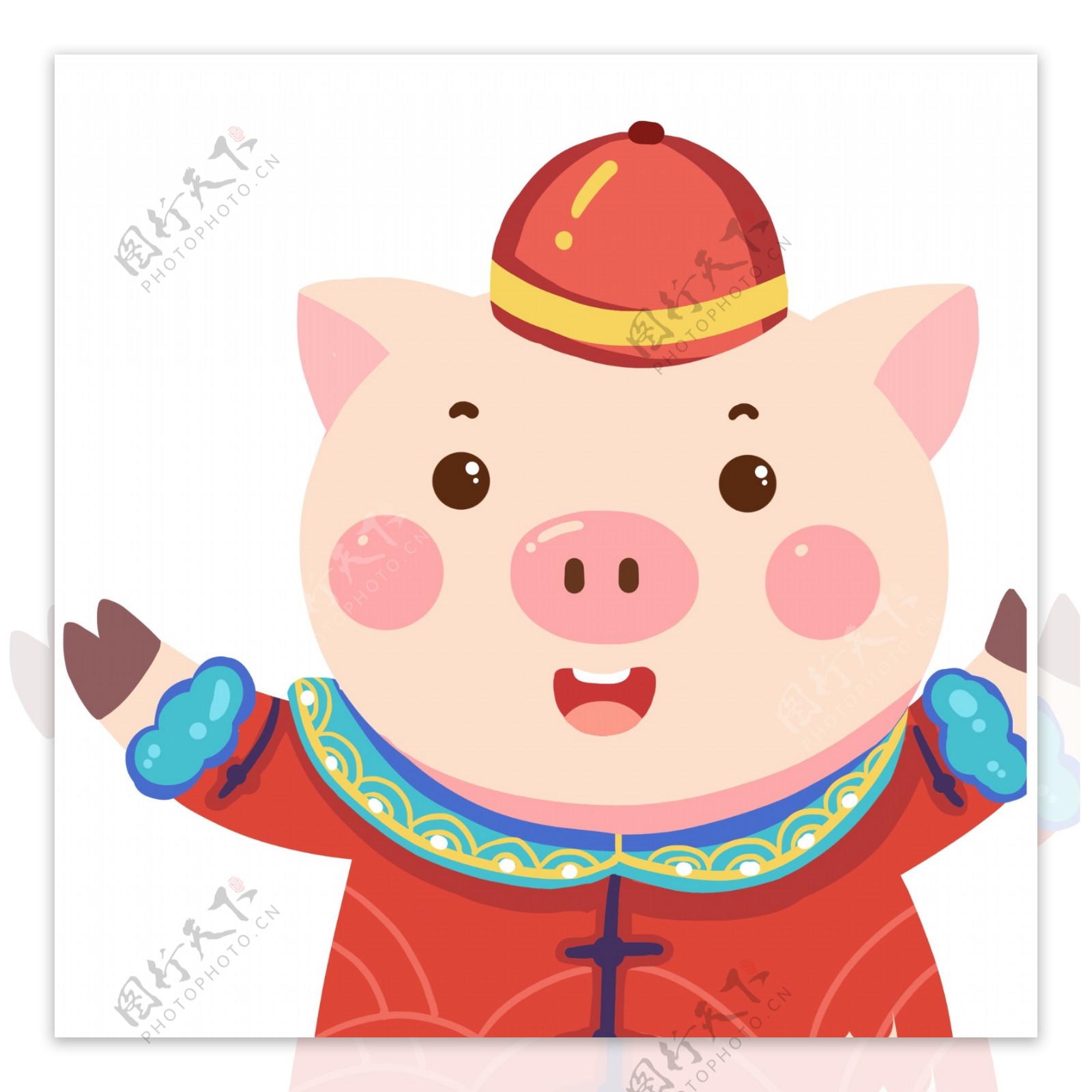 猪年卡通可爱小猪喜庆设计