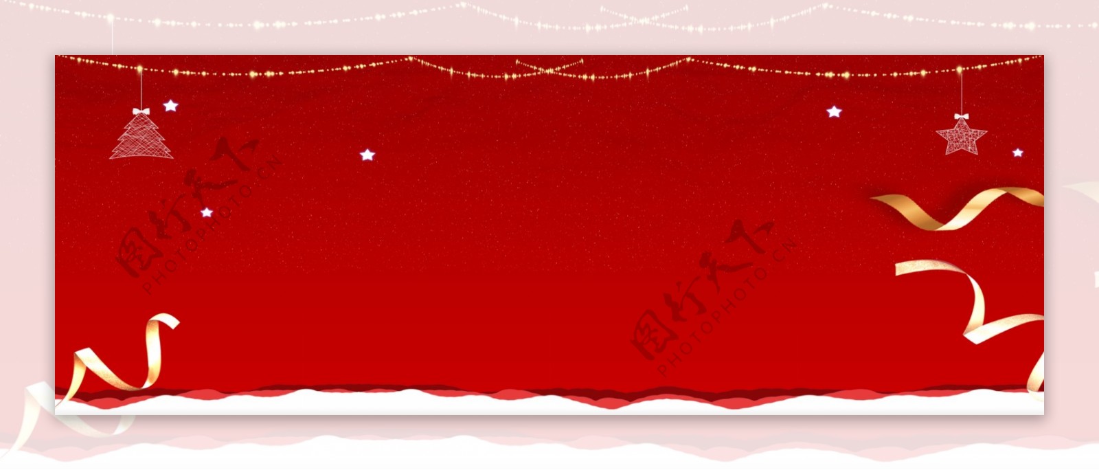 圣诞节红色banner背景