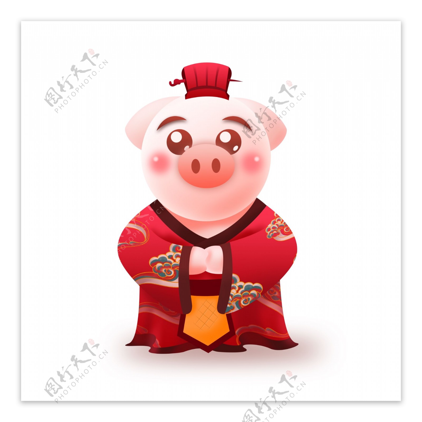 2019春节拜年生肖猪汉元素服装