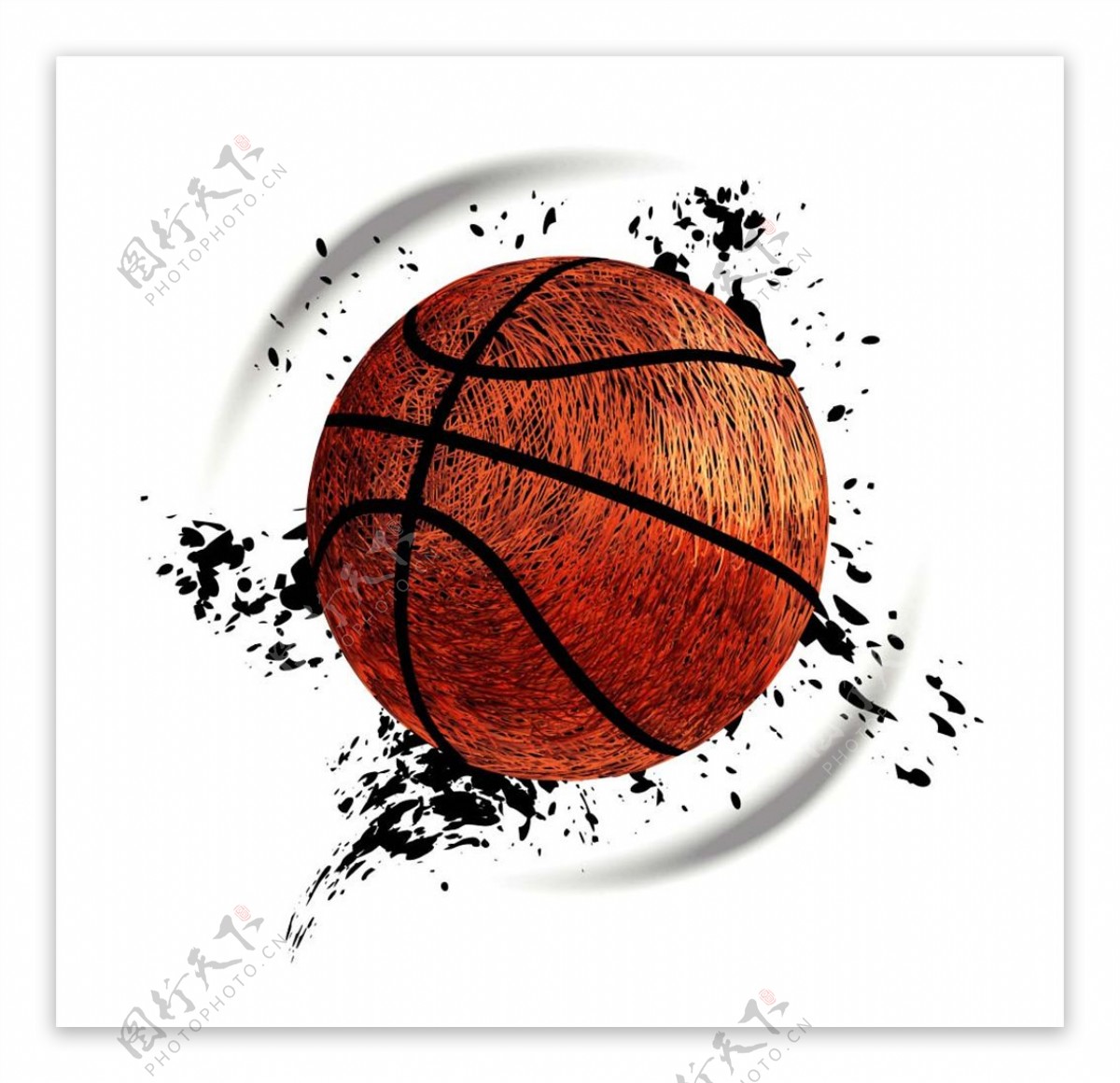 抽象动感篮球设计矢量素材