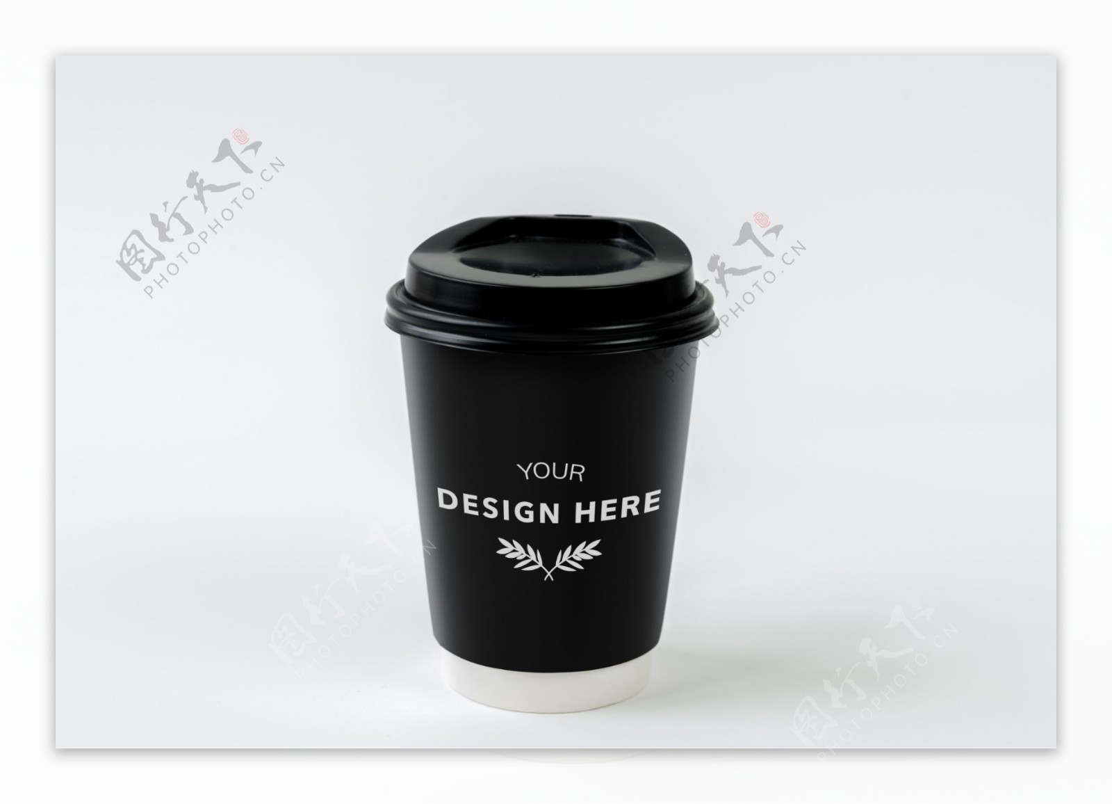 咖啡饮料果汁纸杯贴图样机模型P