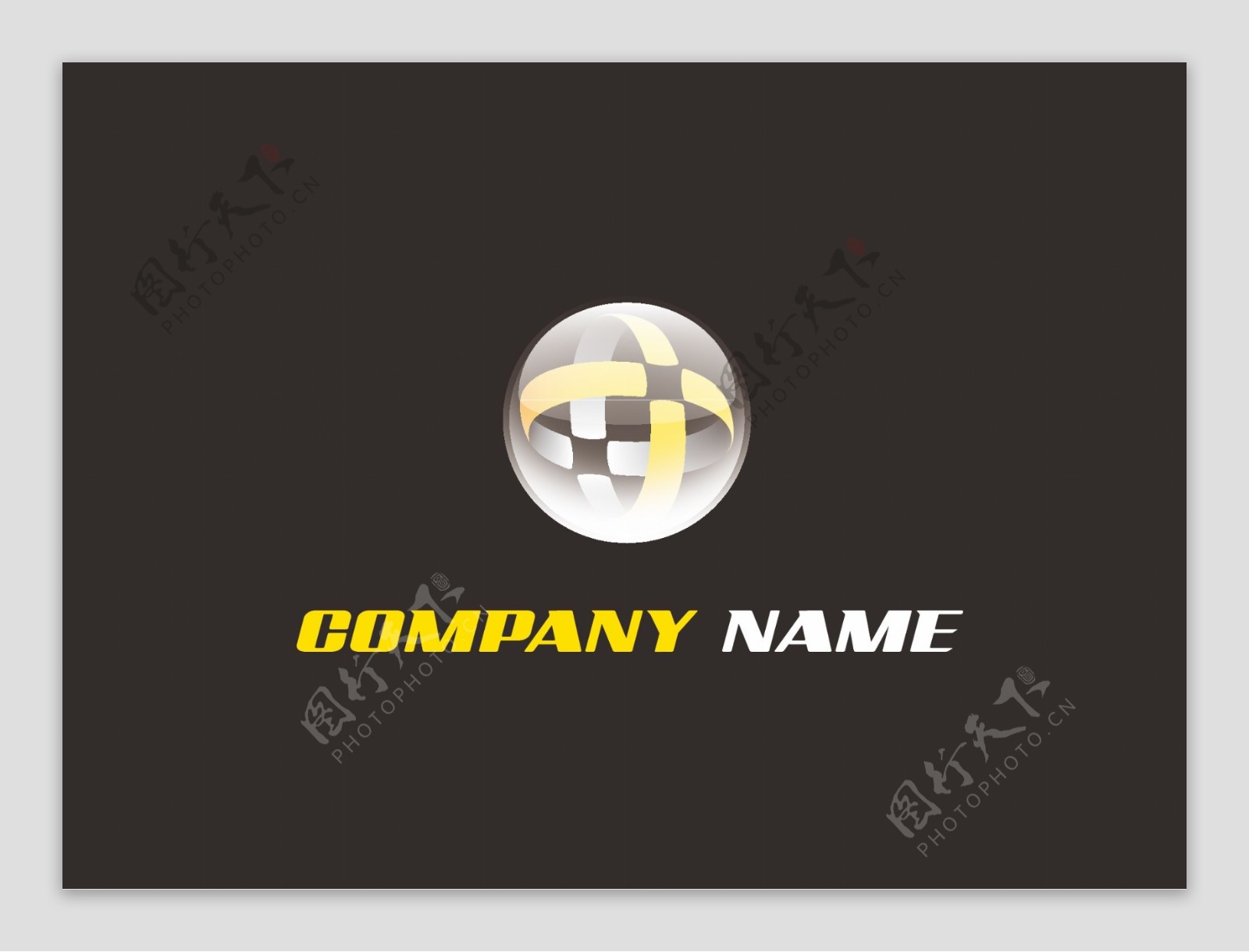 黄色标志空间轨道企业创意科技logo设计