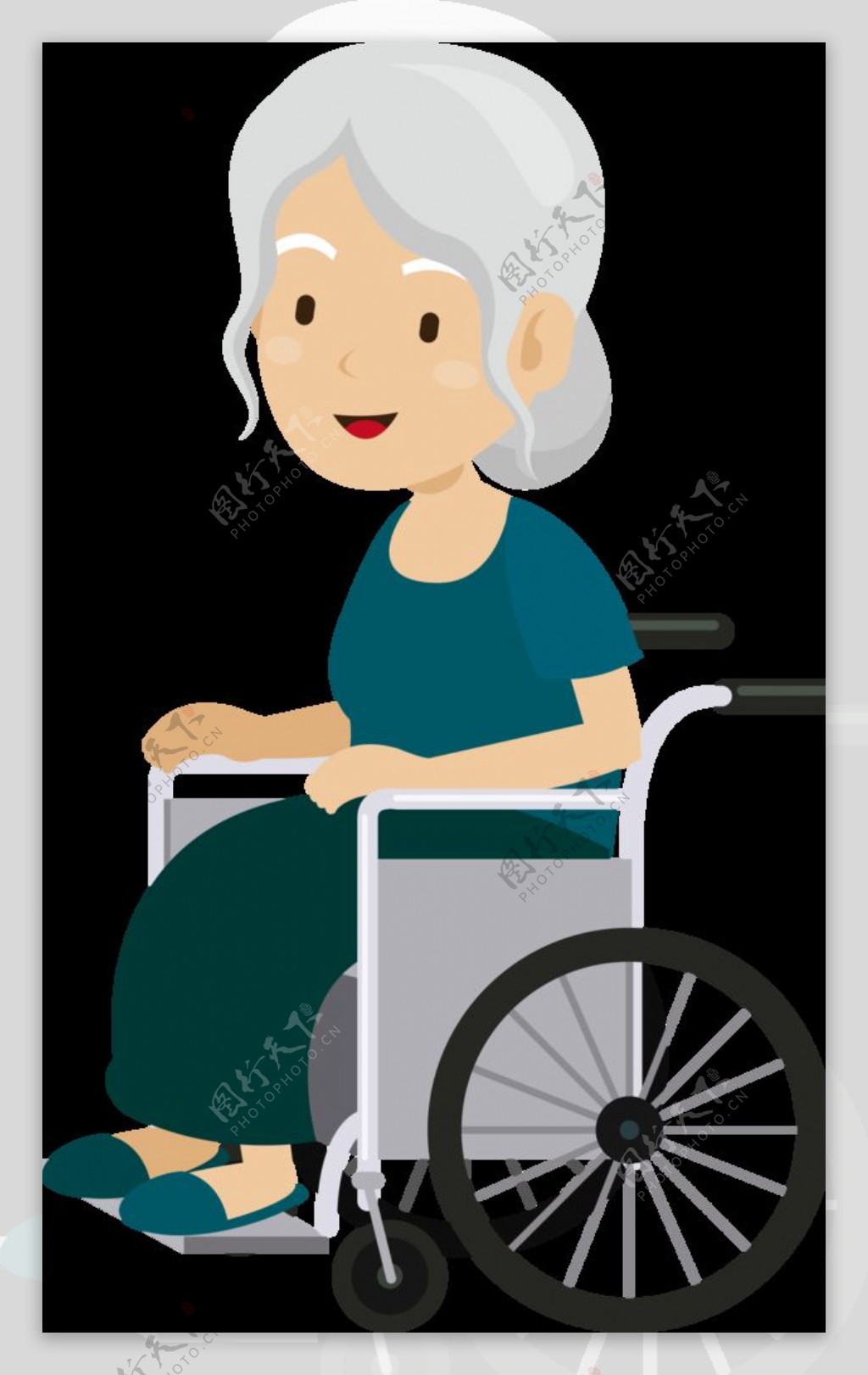 轮椅老奶奶