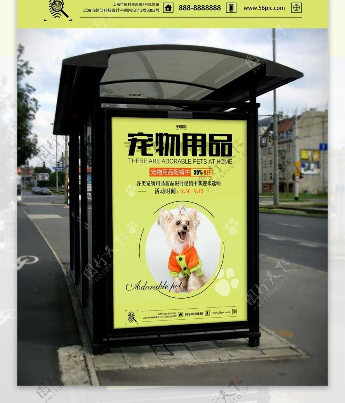 宠物海报宣传海报新店开业促销时尚