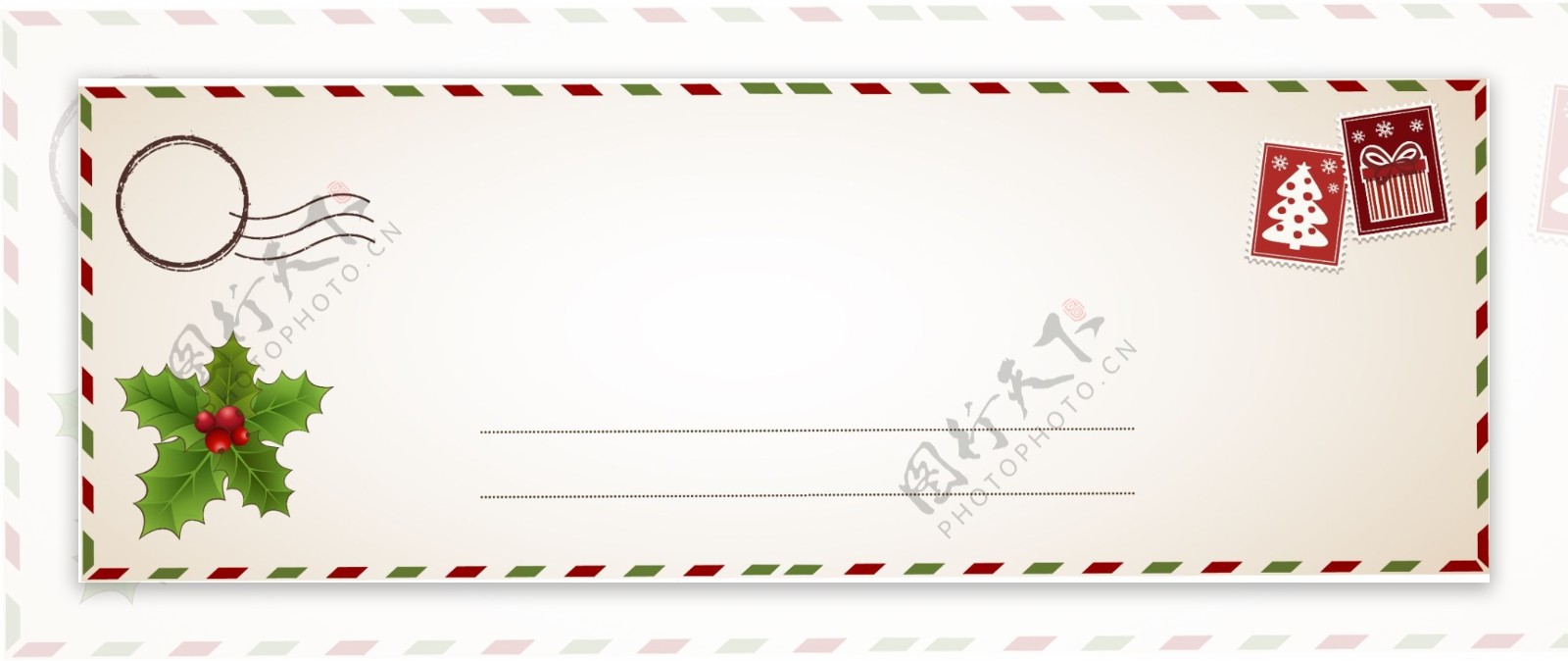 圣诞节明信片祝福手写动态ae模板