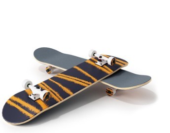 时尚花纹滑板车模型素材