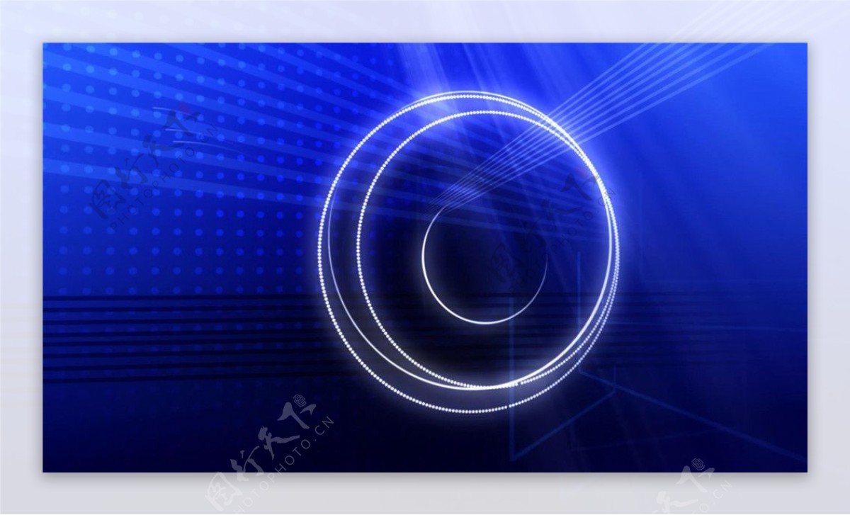 富有科技感的蓝色圆圈动态视频素材