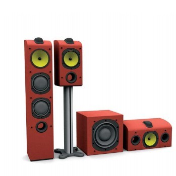 简约砖红色音响设备3d模型