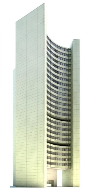 白色现代简约大楼模型素材