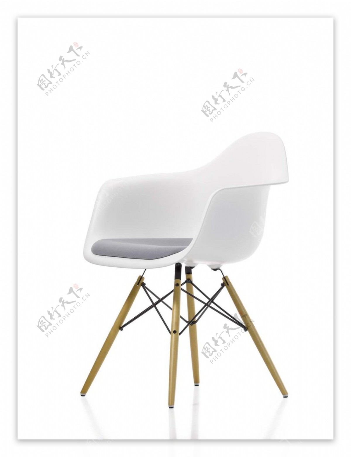 时尚现代木制支架椅子模型素材