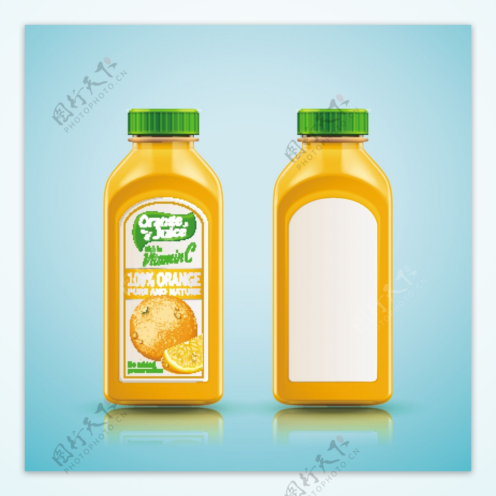 橘子果汁矢量素材下载