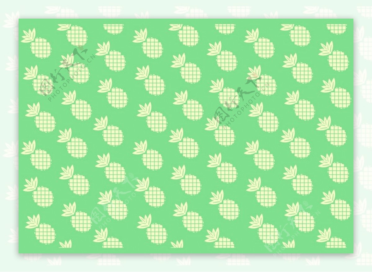 菠萝花纹图案矢量素材