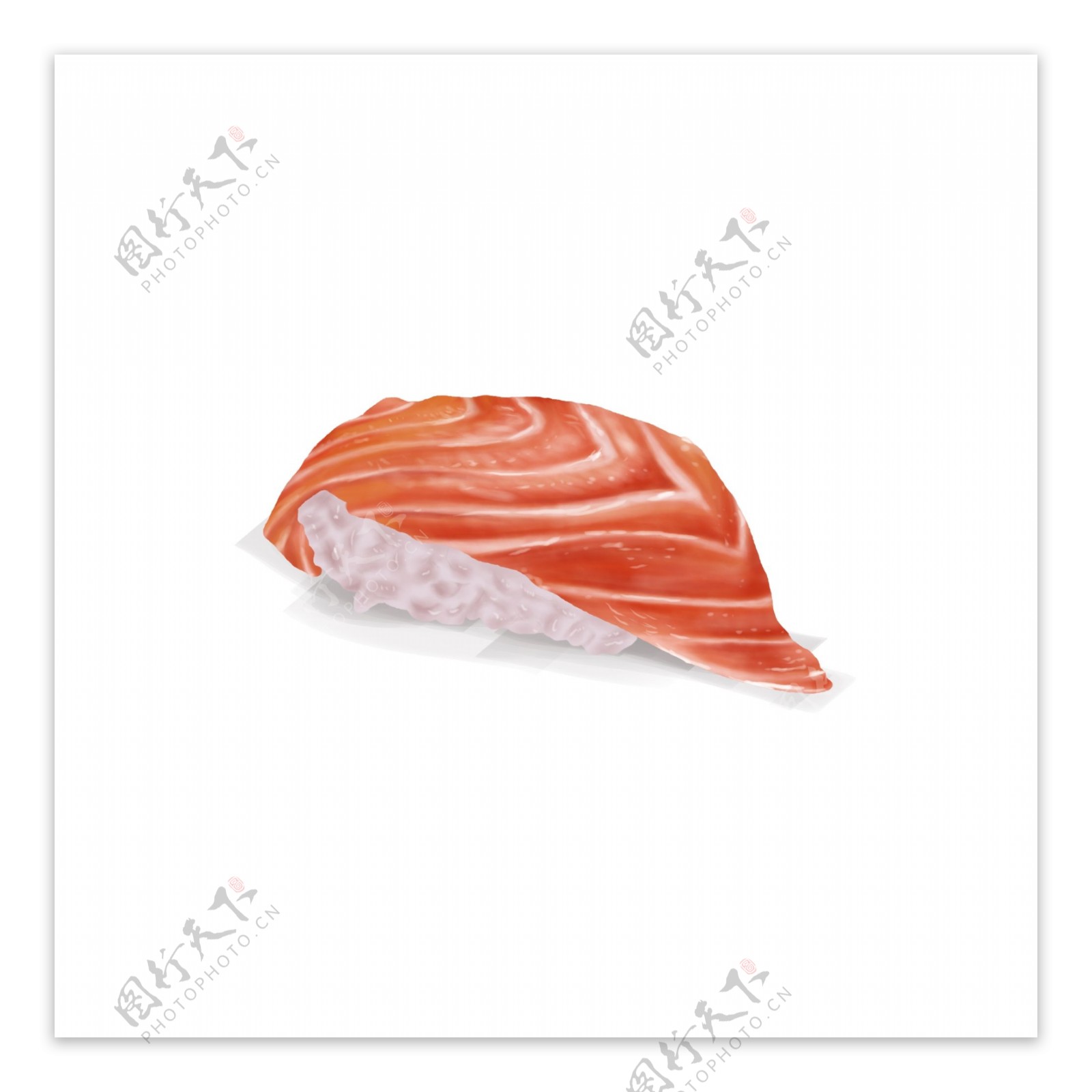 手绘美食日料海鲜三文鱼寿司元素
