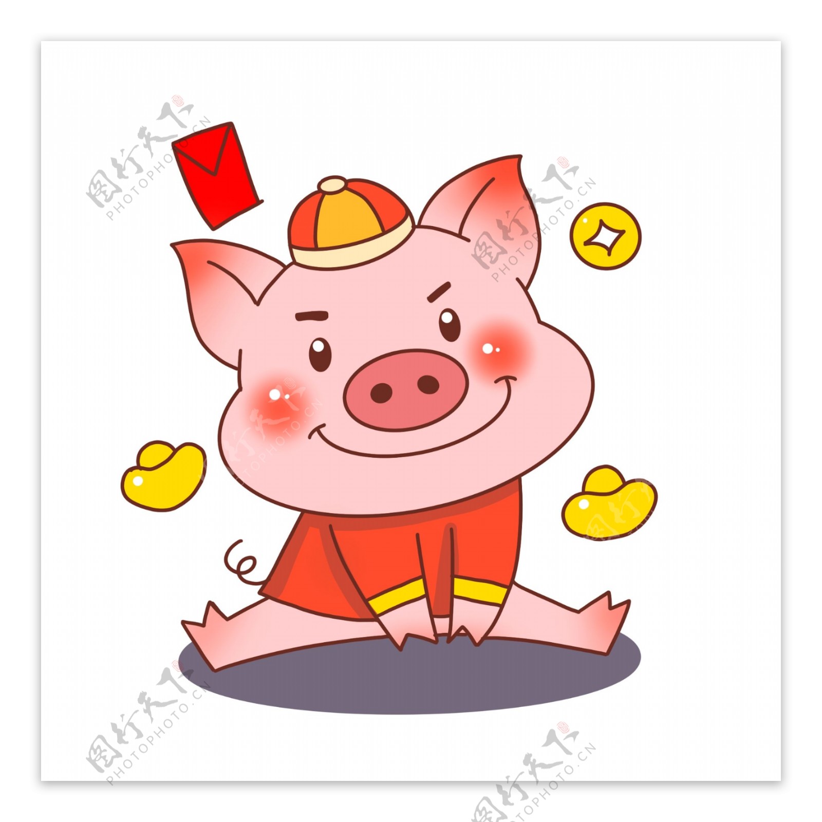 动漫卡通动物可爱猪可商用