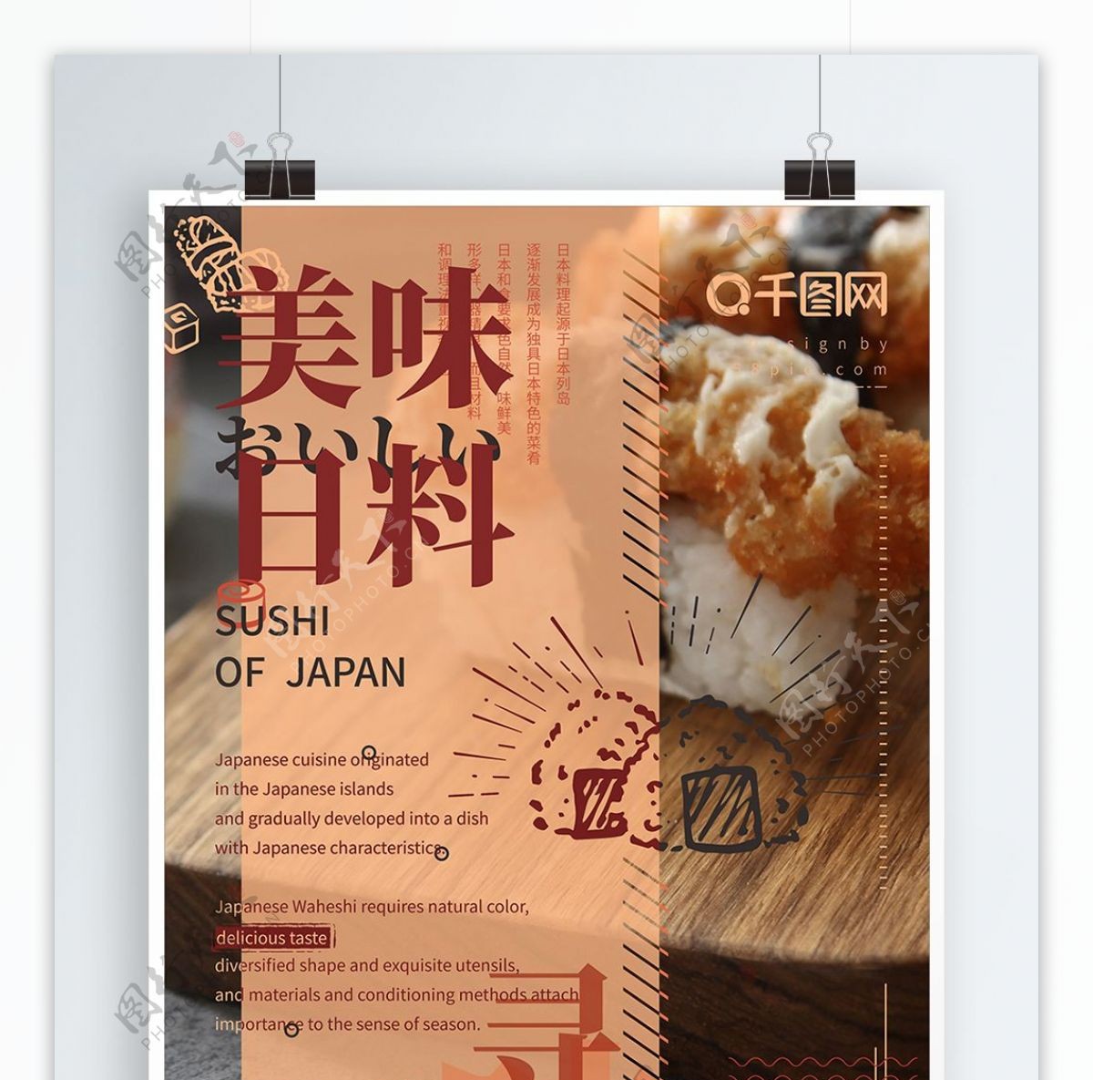 小清新日本美食海报