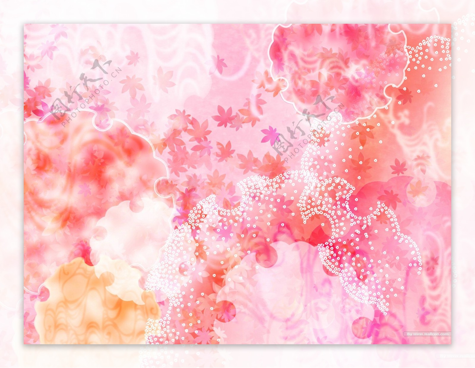 粉色图案碎花背景