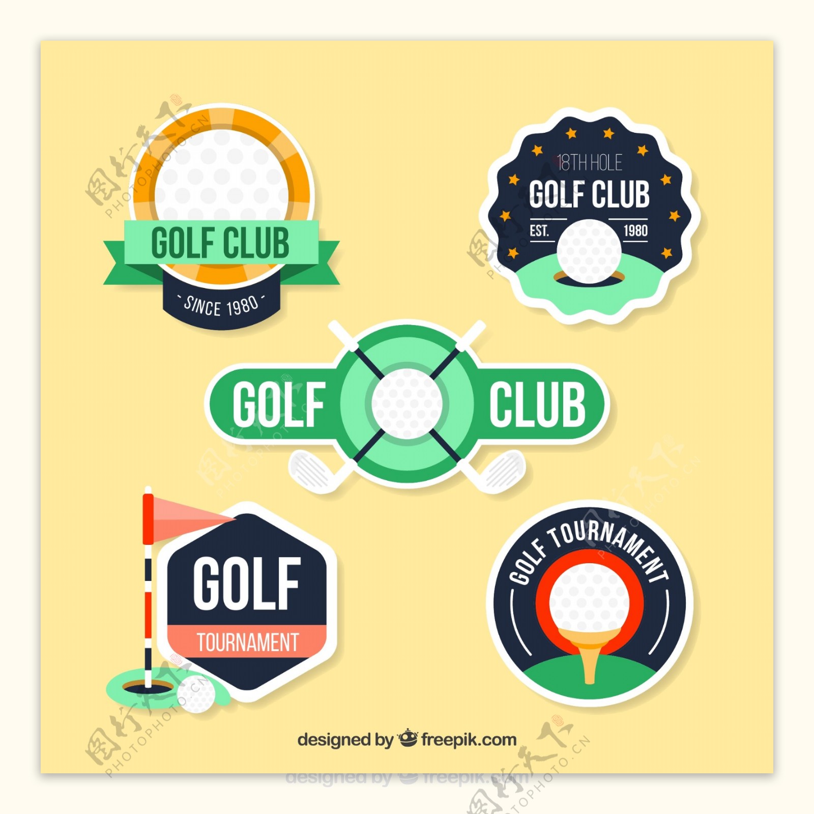 纸质高尔夫俱乐部标签