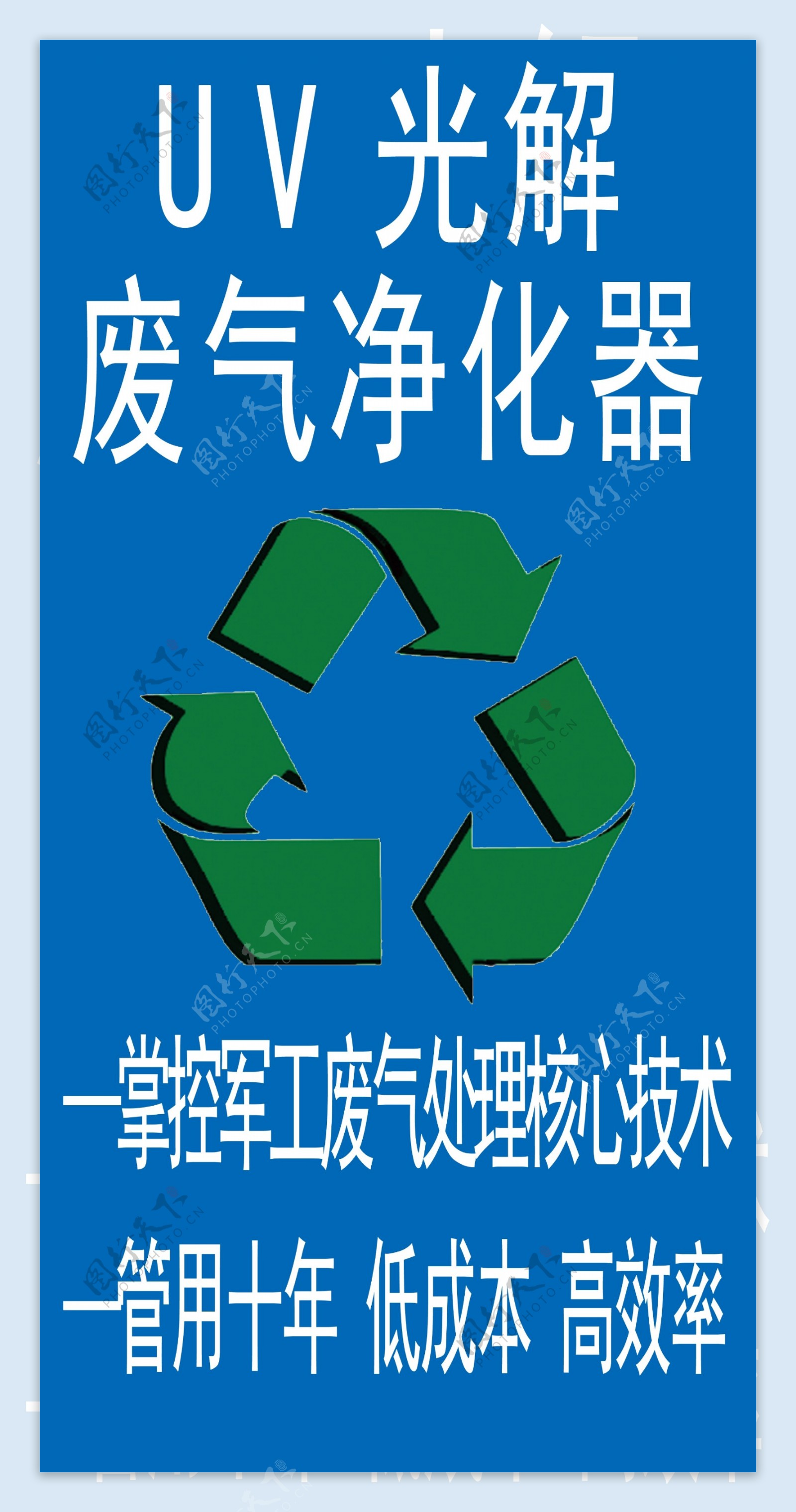 废气净化机循环标识