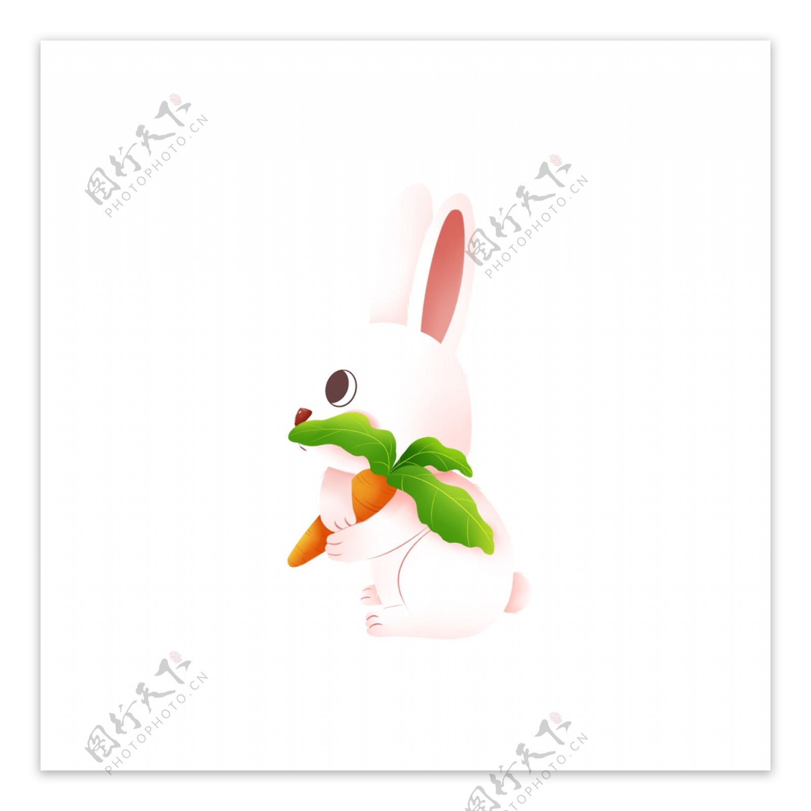 手绘一只可爱的小兔子