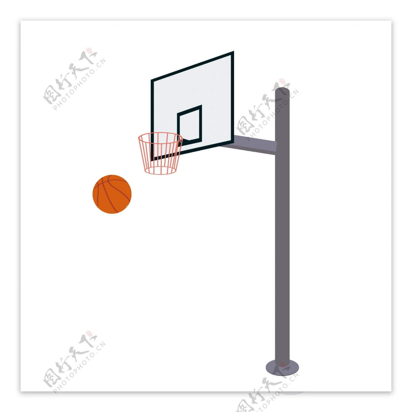 矢量体育日运动器材篮球篮球架设计元素