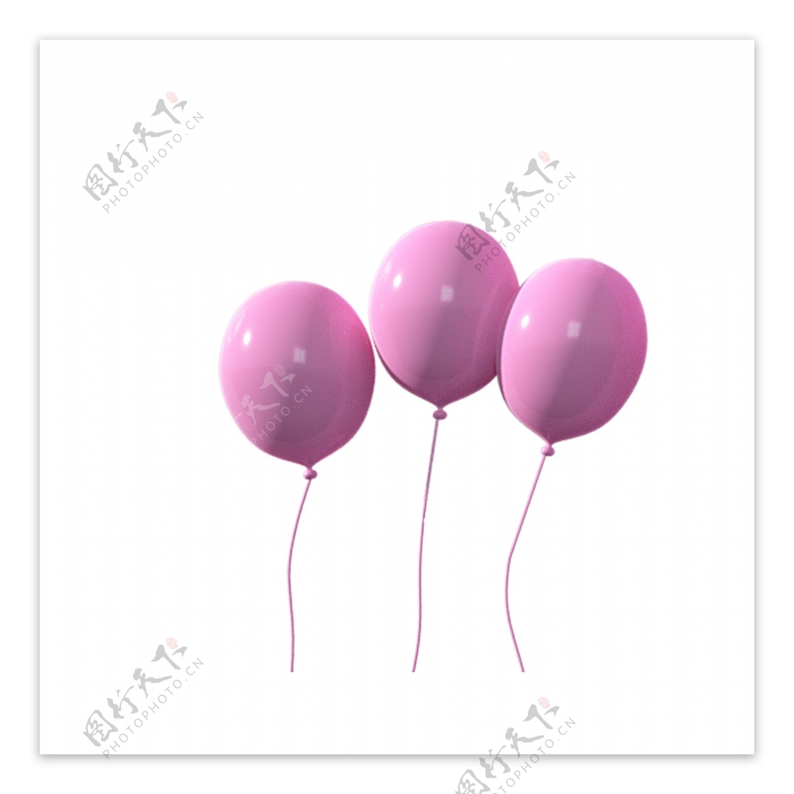 卡通粉色气球下载