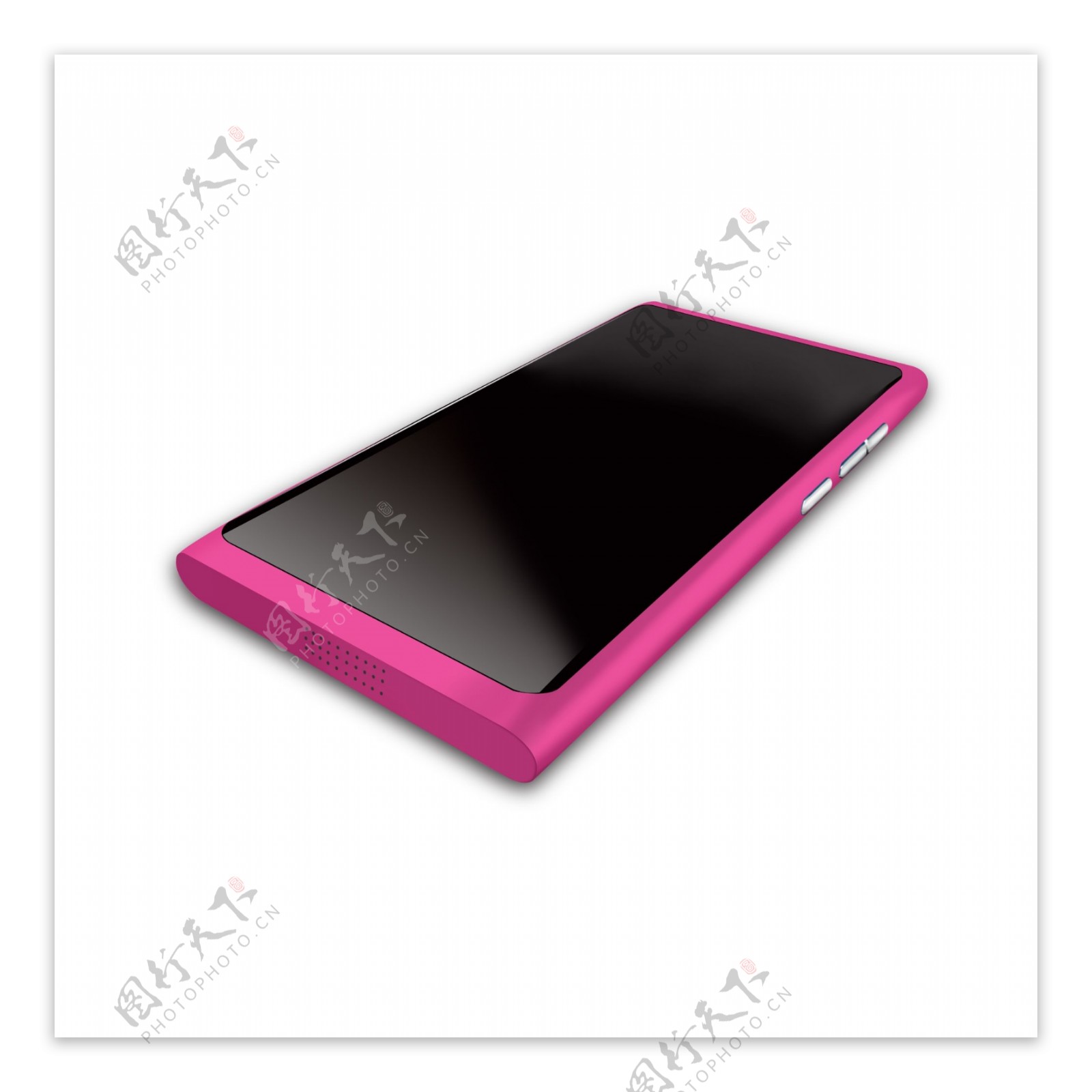 粉色3D仿真手机PNG