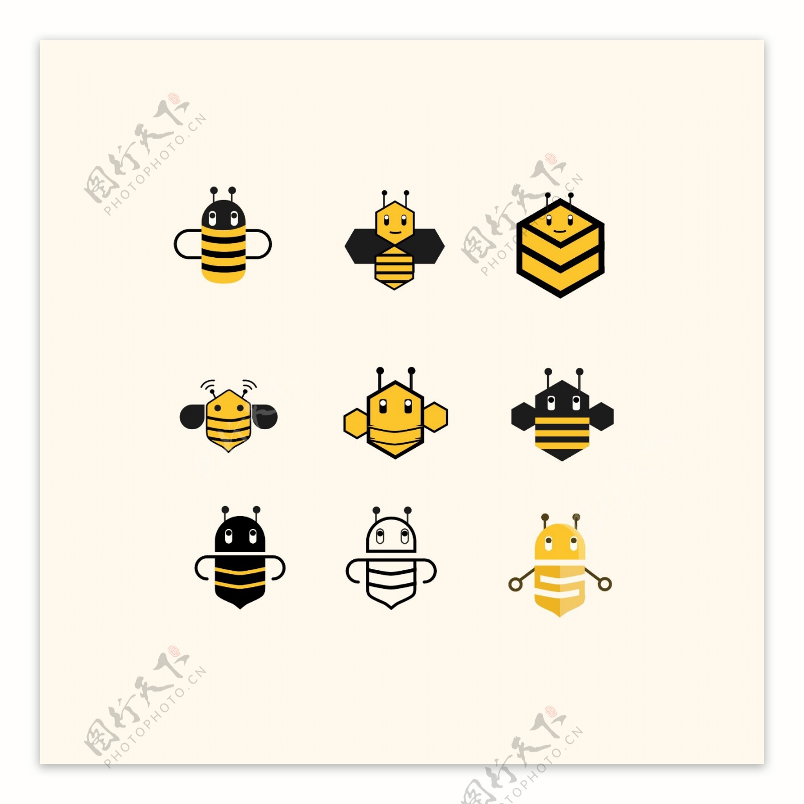矢量科技小蜜蜂图标