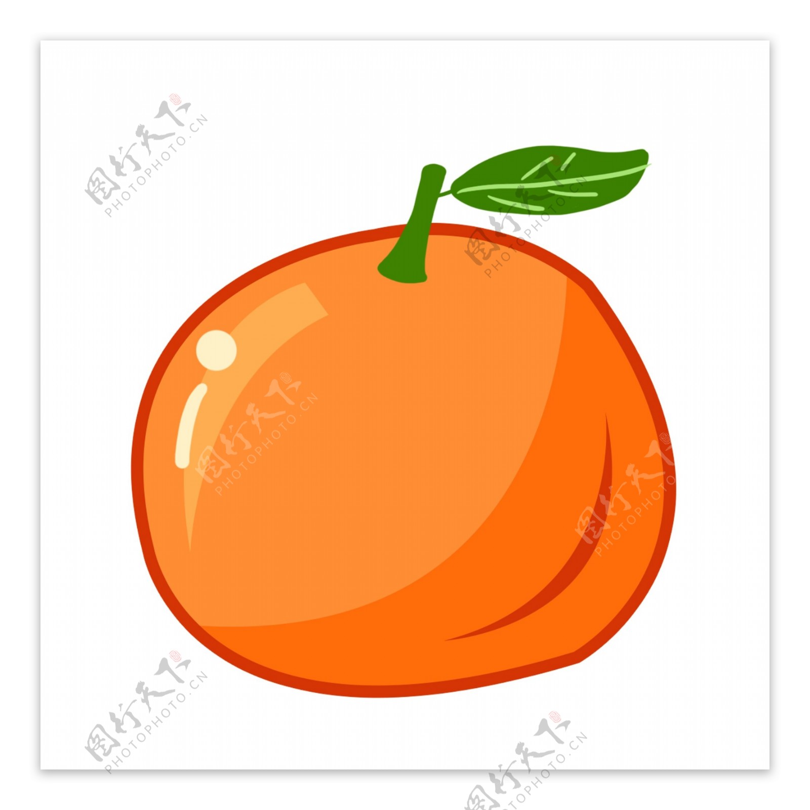 手绘卡通水果甜杏矢量素材