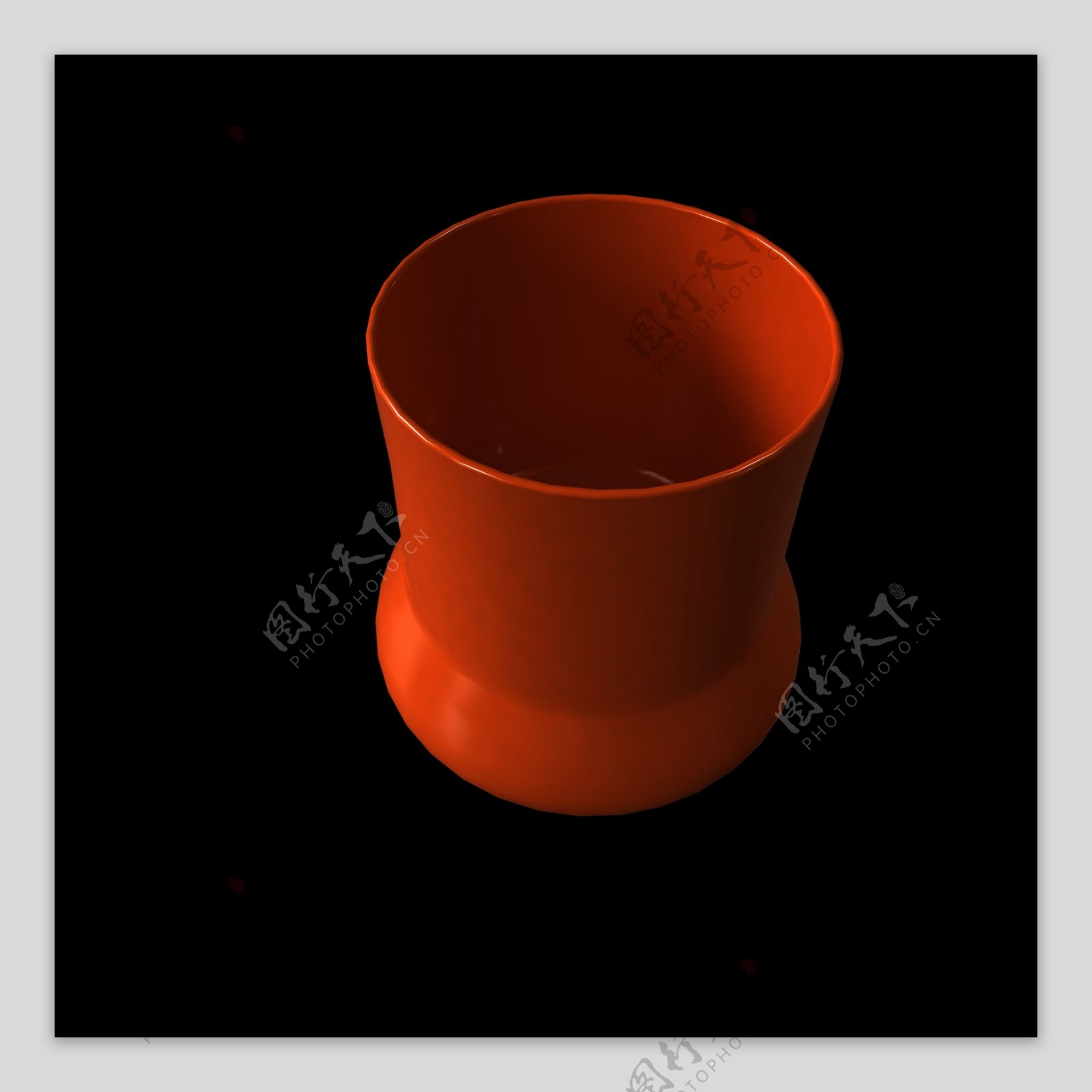 橙色创意陶瓷水杯