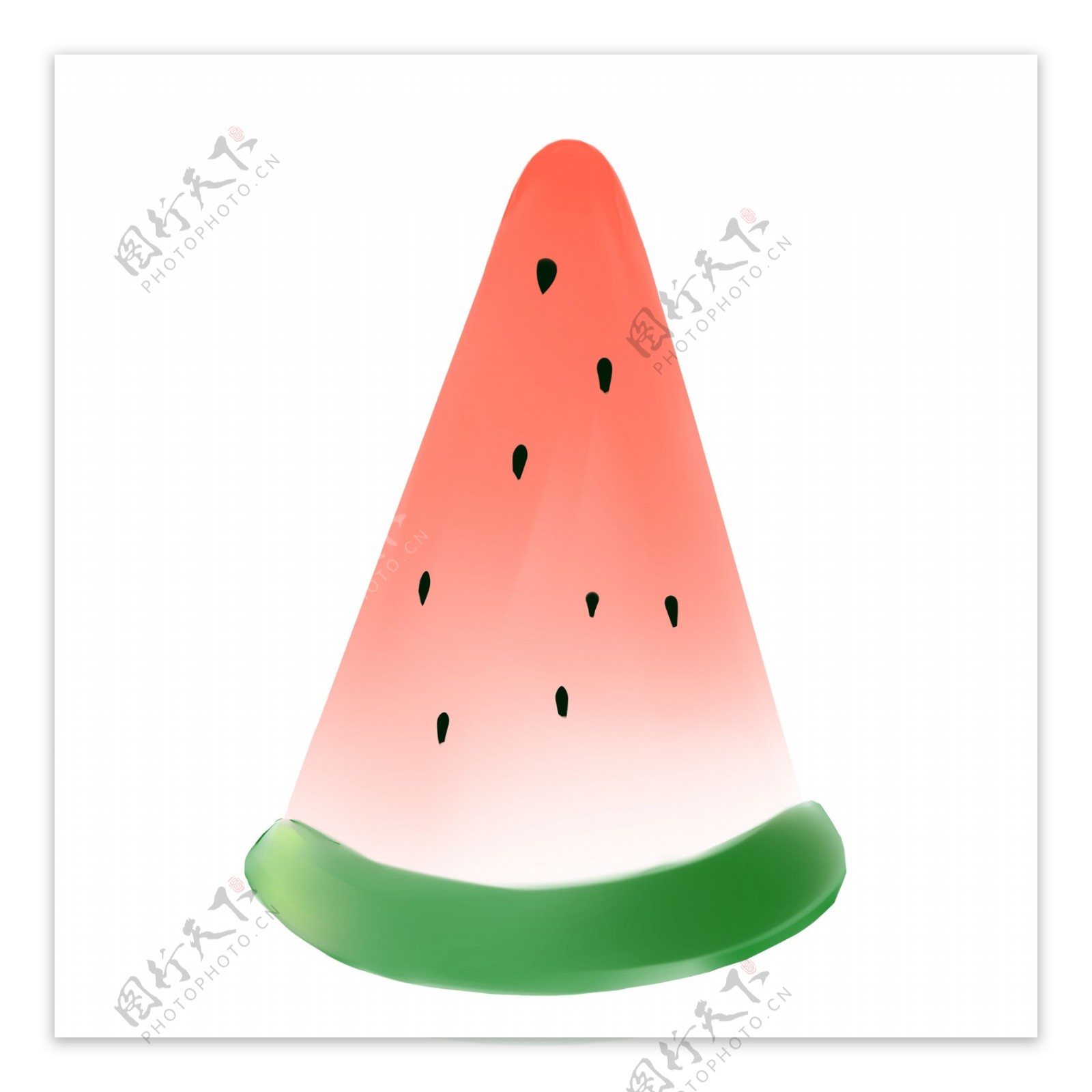 一片三角的西瓜免抠图