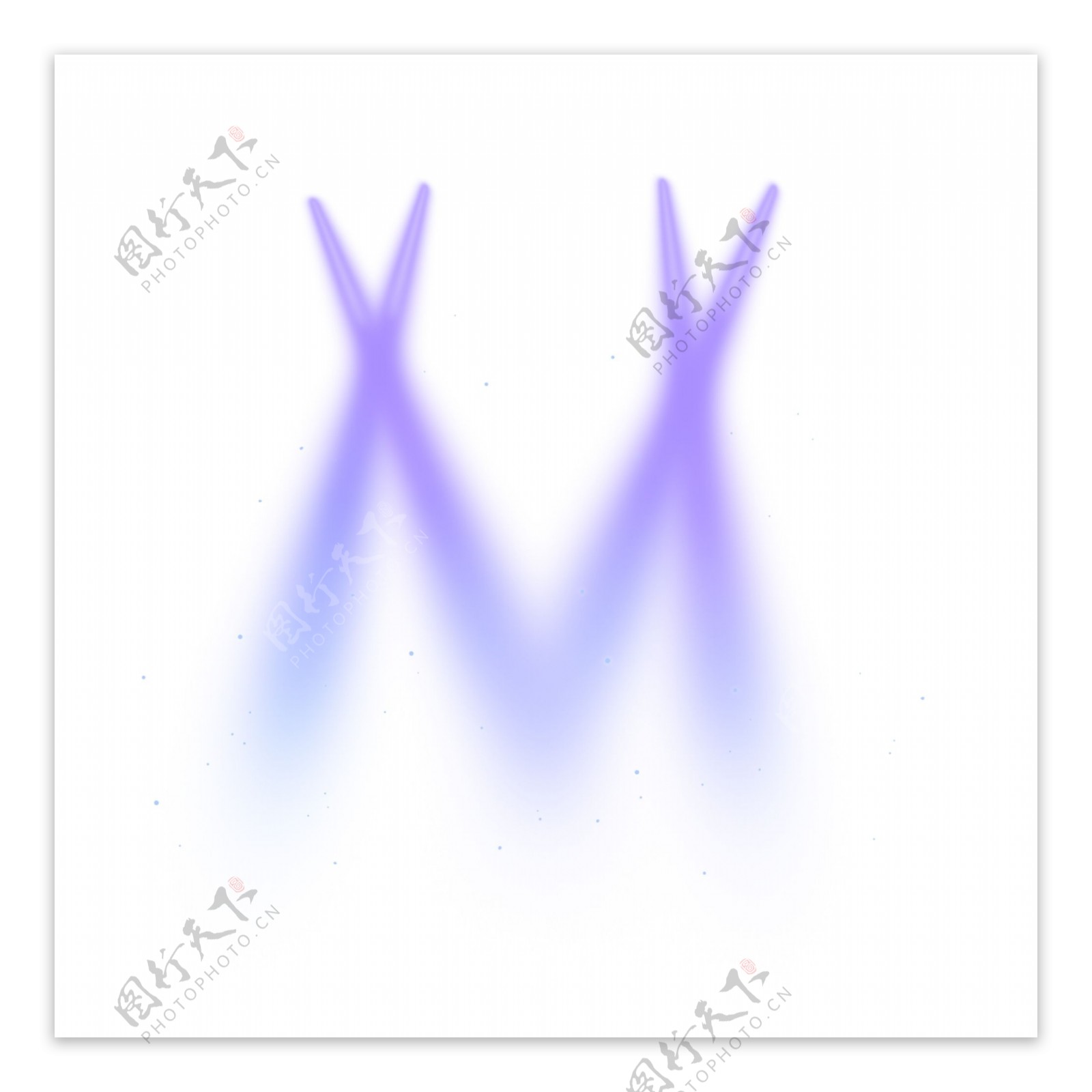 蓝紫色X形交叉灯光光束