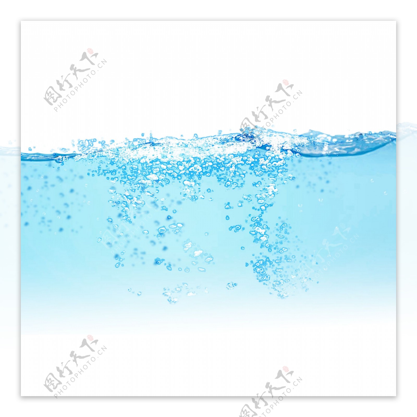 动感水浪蓝色水面元素